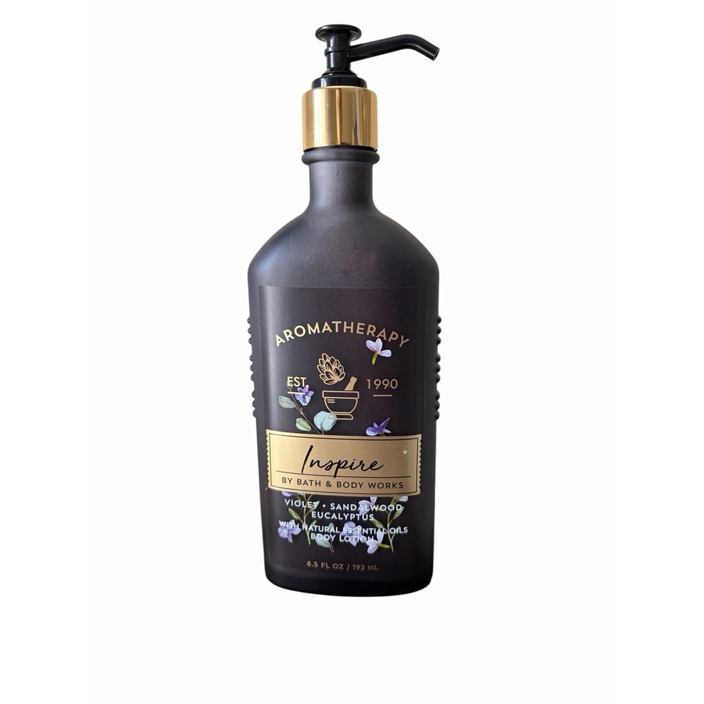 Bath & Body Works Aromatherapy INSPIRE Violet Sandalwood Eucalyptus Lotion
